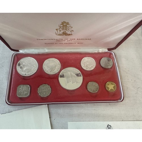 503 - 1971 Commonwealth of the Bahamas Islands Proof Set Franklin Mint with coa