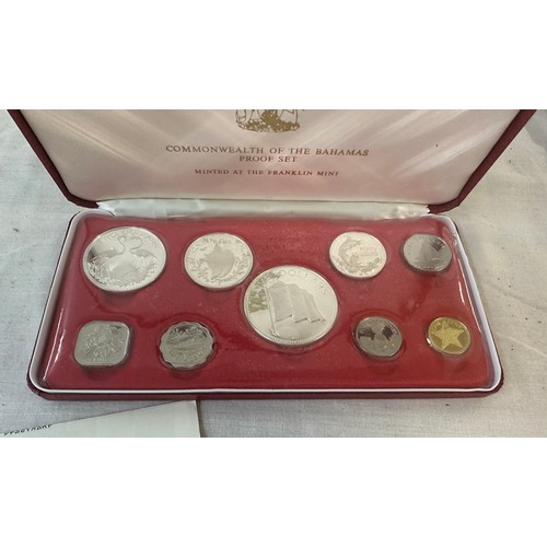 503 - 1971 Commonwealth of the Bahamas Islands Proof Set Franklin Mint with coa