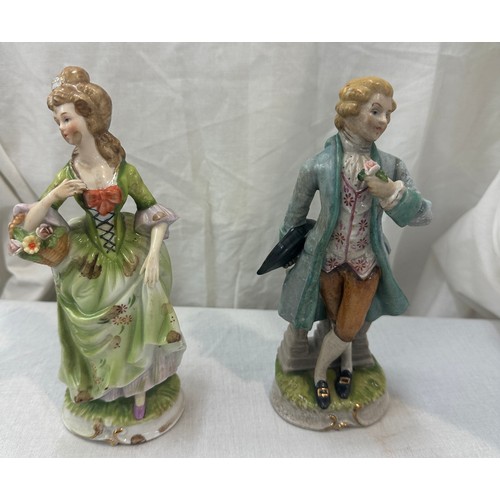 11 - 2 Vintage Capodimonte figures height approximately 8 inches