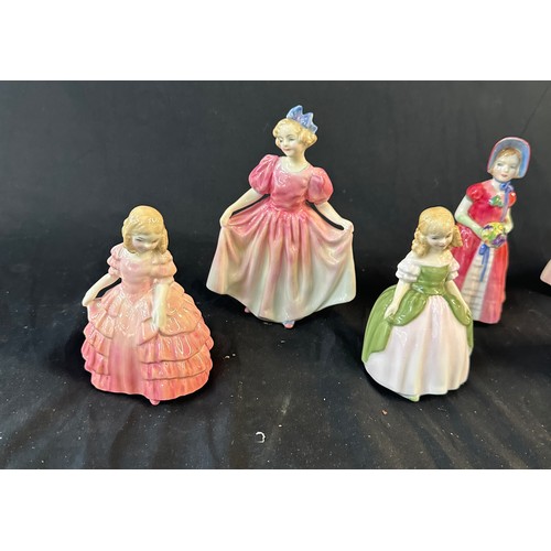 40 - 6 Royal Doulton lady figures includes Diana, Tootless, Babie, Penny, Rose and Sweeting