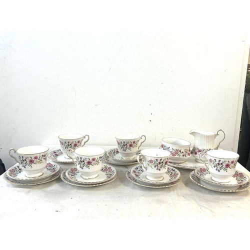 92 - Part Spring meadow winsor tea service includes cups, saucers, plates etc