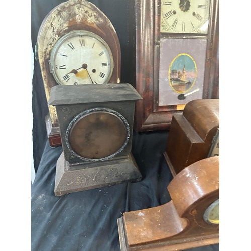 31 - Large selection of assorted clocks , spares or repairs