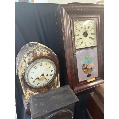 31 - Large selection of assorted clocks , spares or repairs