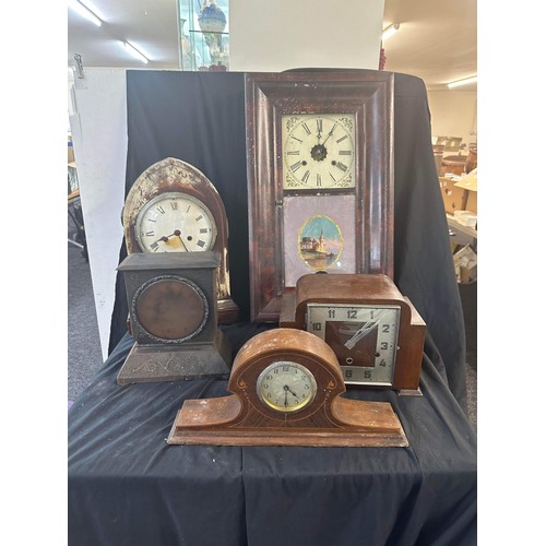 31 - Large selection of assorted clocks , spares or repairs