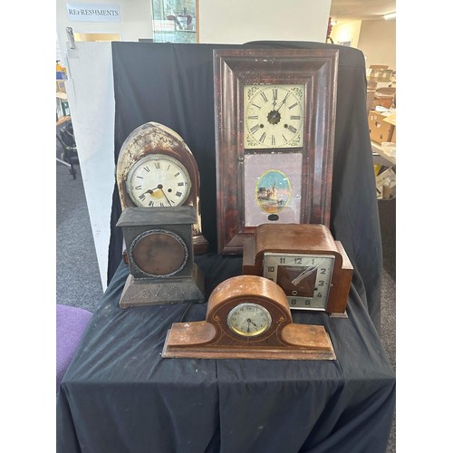 31 - Large selection of assorted clocks , spares or repairs