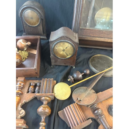 84 - Large selection of assorted clocks , spares or repairs