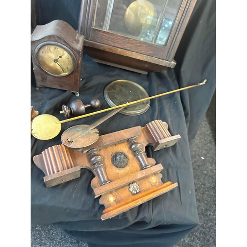 84 - Large selection of assorted clocks , spares or repairs