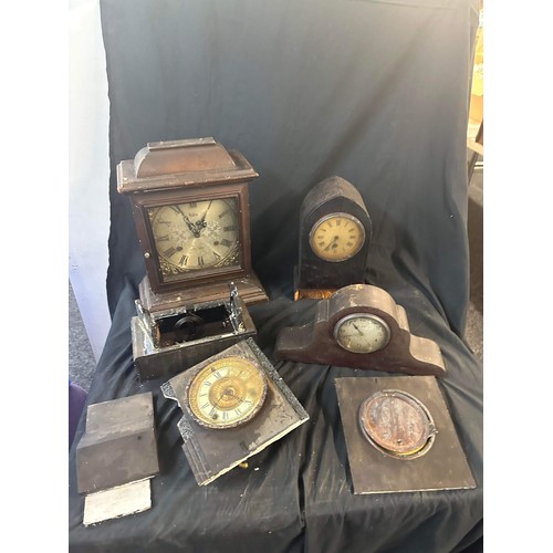 62 - Large selection of assorted clocks , spares or repairs