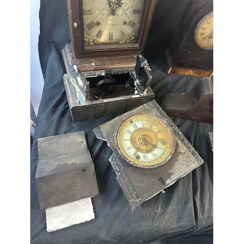 62 - Large selection of assorted clocks , spares or repairs