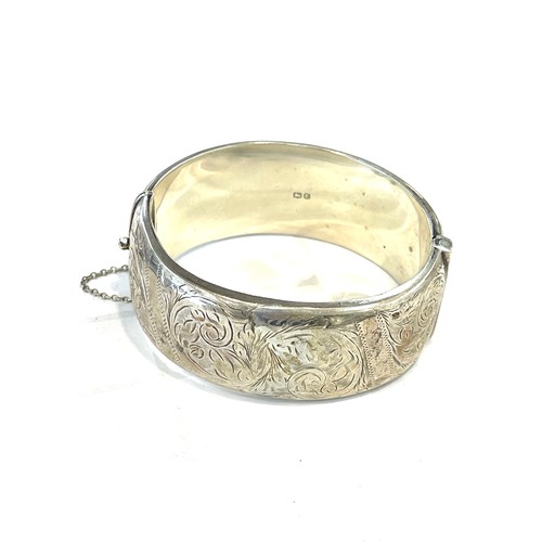 491 - Vintage silver bangle makers marks S.E, hallmarked, weight 40grams