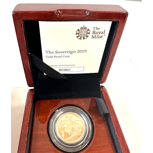 517 - The Royal Mint 'The Sovereign 2019' denomination The Sovereign, 916.7 AU, 7.98 grams, 22.05mm, issue... 