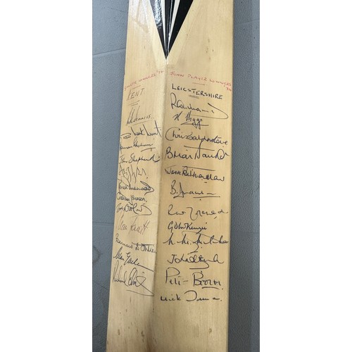 143 - Signed cricket Duncan fearnley bat, 1974