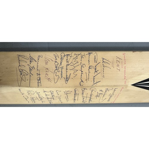 143 - Signed cricket Duncan fearnley bat, 1974