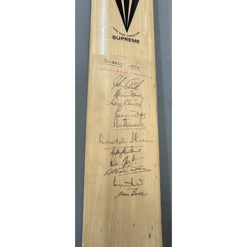 143 - Signed cricket Duncan fearnley bat, 1974