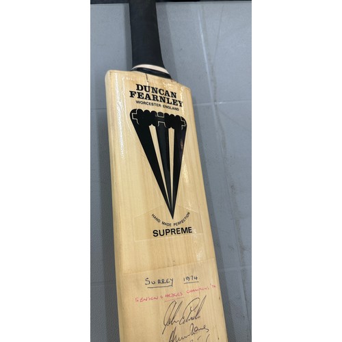 143 - Signed cricket Duncan fearnley bat, 1974