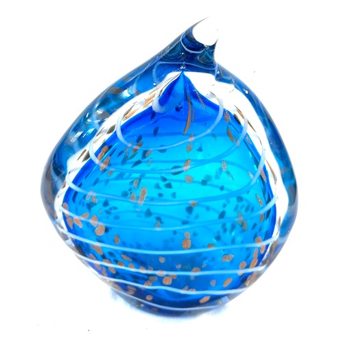 101 - Large glass paper weight 10.5 inches tall