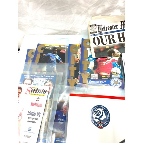 29 - Large selection of Leicester City Football programmes vintage and later