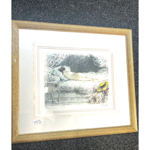 71A - Two framed prints signed L.Calbet measures approx 23 inches wide by 20 inches long