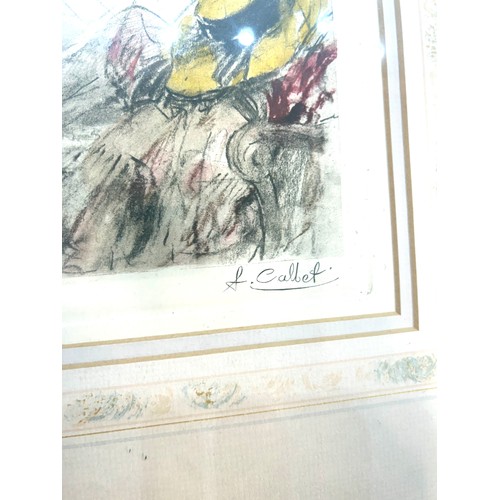 71A - Two framed prints signed L.Calbet measures approx 23 inches wide by 20 inches long