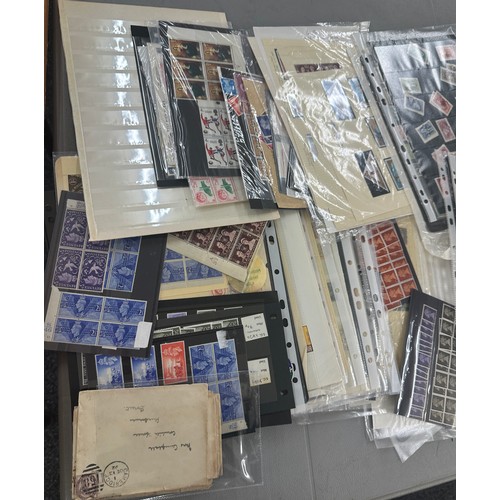 228 - Large box containing a stamp collection to include British commonwealth plus world wide, mint and us... 