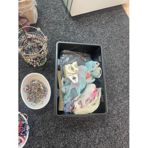 254 - Large selection of costume jewellery, includes watches, hand made etc
