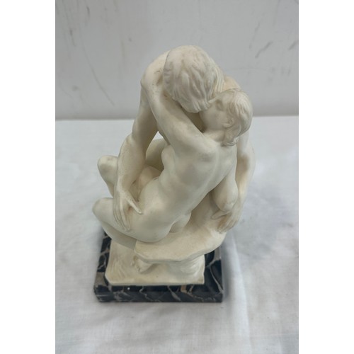 274 - G-Ruggeri Louers sculpture figure on marble base measures approx 10.5 inches tall