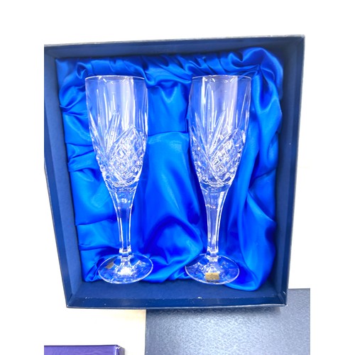 224 - Selection of cased crystal glasses includes Rockingham, Eddinburgh etc