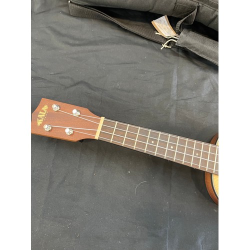 263 - Electro kala KA-Gat ukelele with uke crazy case