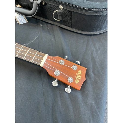 263 - Electro kala KA-Gat ukelele with uke crazy case