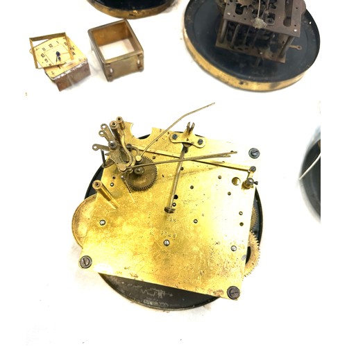 229 - Selection of vintage and later clock faces, spares and repairs