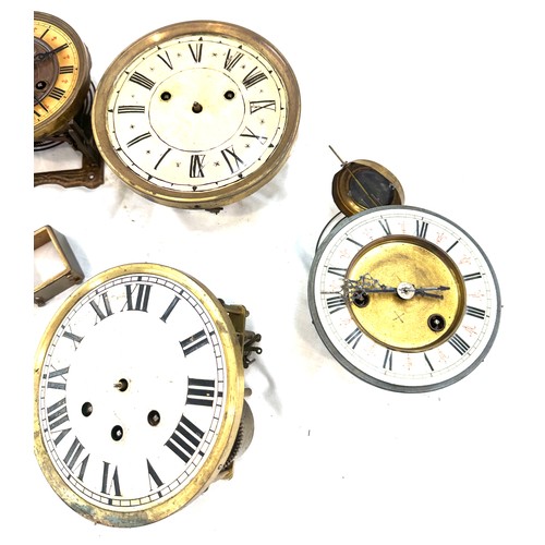 229 - Selection of vintage and later clock faces, spares and repairs