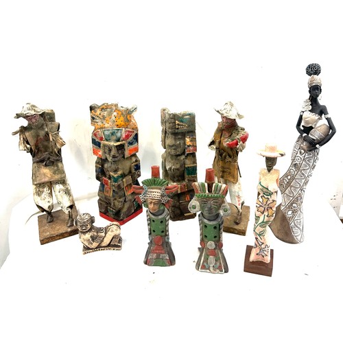 256 - Selection of vintage Astex Mexican figures tallest measures approx 16 inches tall