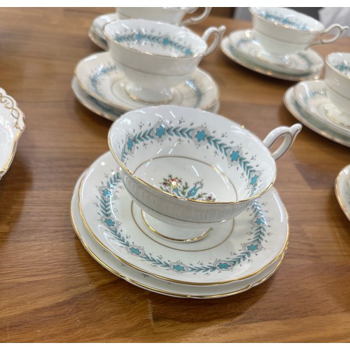 214 - Vintage six piece Coalport Geneva tea service to include cup, saucers, tea pot etc