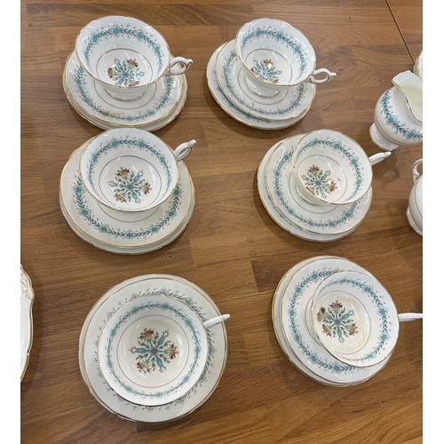 214 - Vintage six piece Coalport Geneva tea service to include cup, saucers, tea pot etc