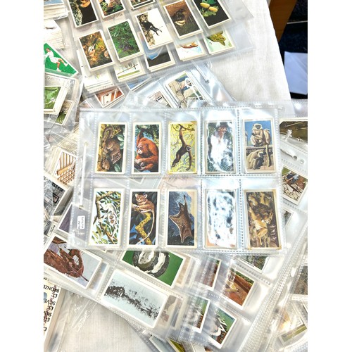 261 - Large selection of vintage cigarette cards to include Wills, Wonders of Wildlife, Brookbond etc