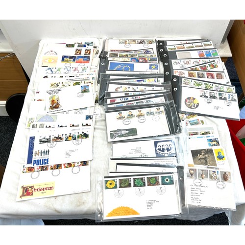 258 - Large quantity of vintage first day covers to include Police, Dinosaurs, Communications etc
