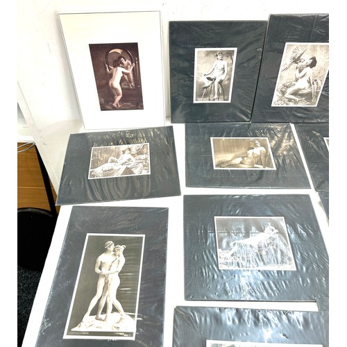 19 - Selection of vintage prints of photographs displaying erotic scenes measures 10 inches long by 7 inc... 