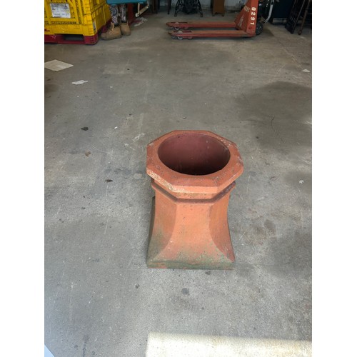 100F - Terrocota chimney pot measures 18 inches tall 13 inches diameter