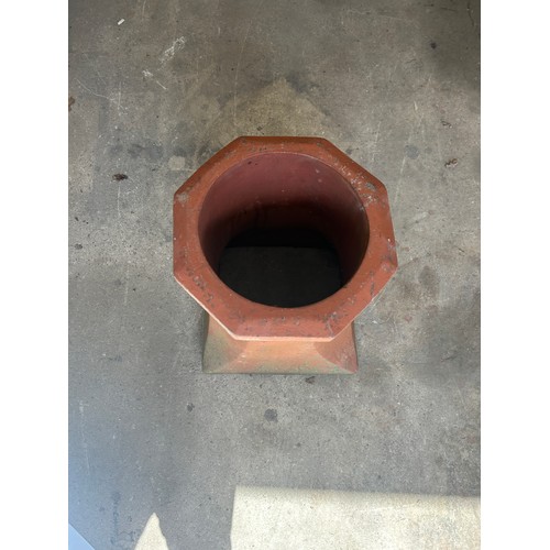 100F - Terrocota chimney pot measures 18 inches tall 13 inches diameter