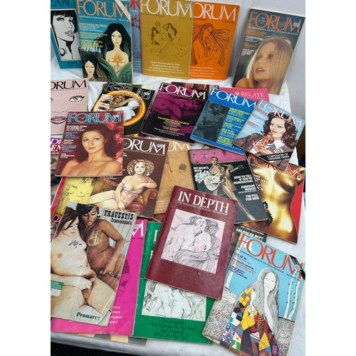 51 - Selection of vintage erotica magazines to include Experience, In Depth, Forum etc