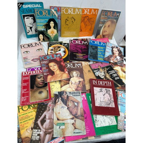 51 - Selection of vintage erotica magazines to include Experience, In Depth, Forum etc