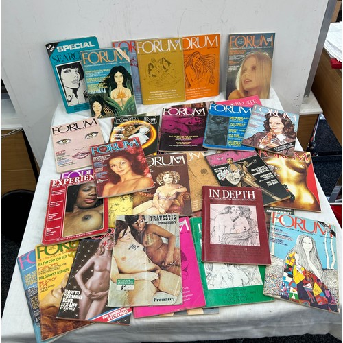 51 - Selection of vintage erotica magazines to include Experience, In Depth, Forum etc