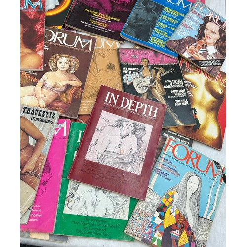 51 - Selection of vintage erotica magazines to include Experience, In Depth, Forum etc