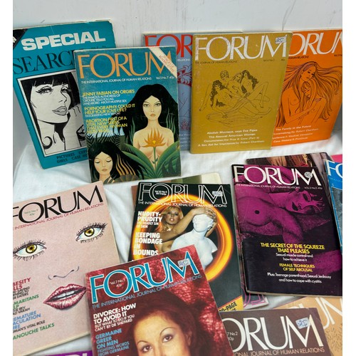 51 - Selection of vintage erotica magazines to include Experience, In Depth, Forum etc