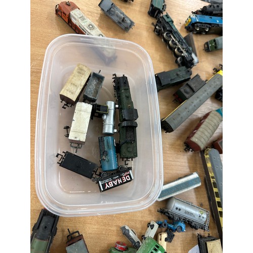 45 - Large selection of miniature railway engines, carriages, rolling stock etc to include N Scale etc