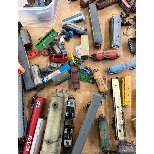 45 - Large selection of miniature railway engines, carriages, rolling stock etc to include N Scale etc