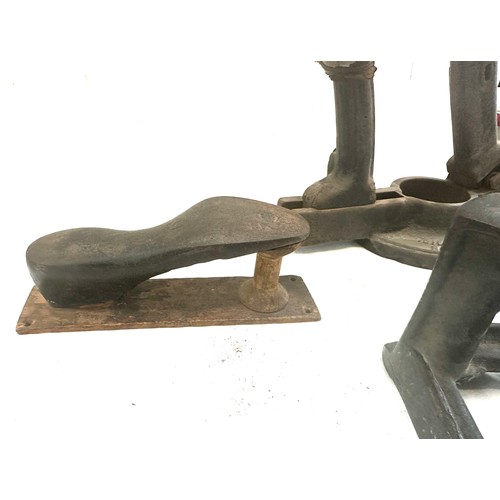 234 - Selection of vintage metal shoe lasts, Dilley and Sons