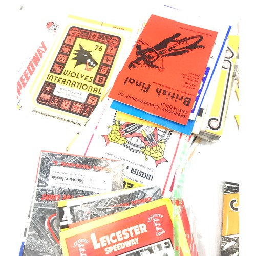 49 - Selection of vintage Speedway and bike programmes from various clubs and years to include Hackney Sp... 