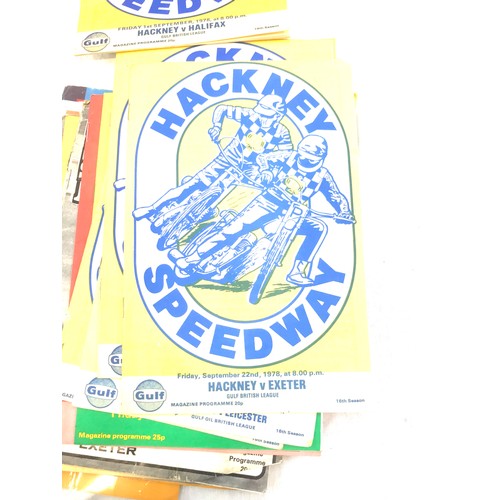 49 - Selection of vintage Speedway and bike programmes from various clubs and years to include Hackney Sp... 