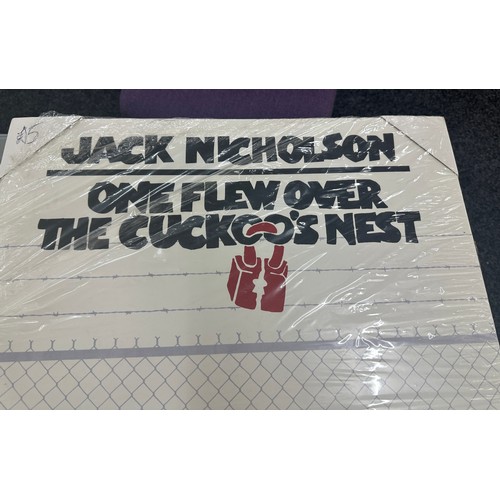 270 - Vintage canvas of ' Jack Nicholson One Flew Over the Cuckoo's Nest' measures approx 31 inches long b... 